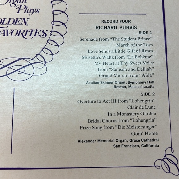 The Organ Plays Golden Favorites, 4 Record Set, Vinyl Record LP - Picture 6 of 6